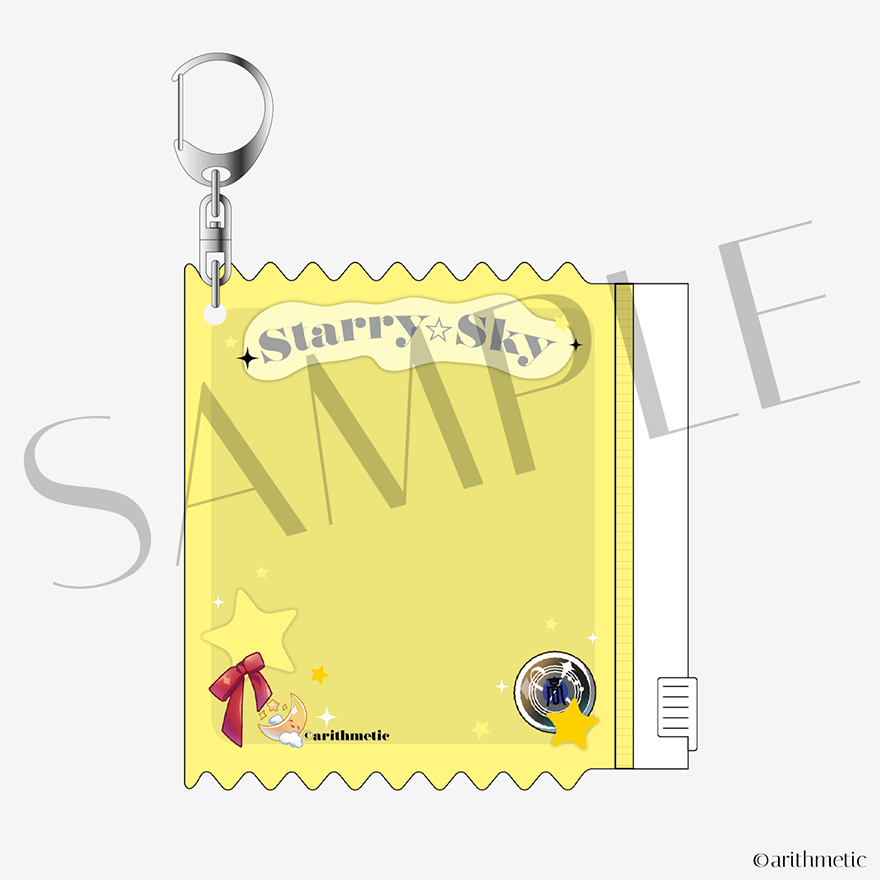 お菓子パッケージ風キーホルダー